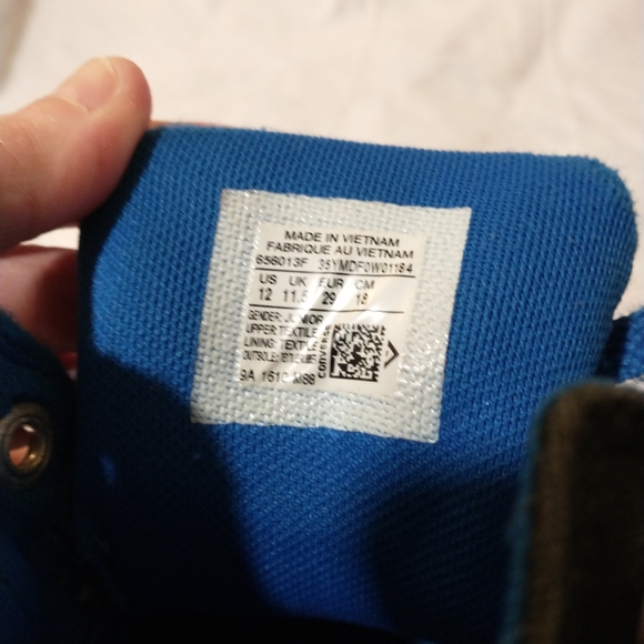 Boys Converse All Star Chuck Taylors Size 12 High Tops Blue and Black - Picture 8 of 9